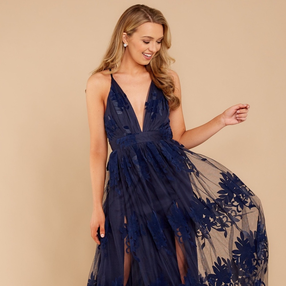RED DRESS BOUTIQUE | In Any Event Navy Blue Maxi Dress